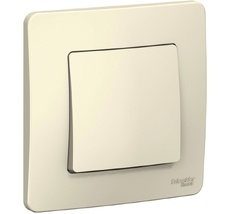 Выключатель встраиваемый одноклавишный (молочный) Systeme Electric BLNVS010102