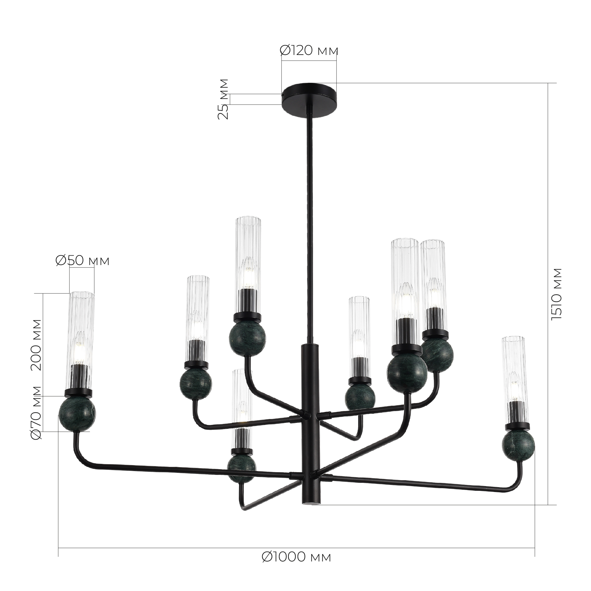Подвесная люстра ST LUCE MEDEA SL1244.403.08