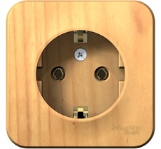 Розетка накладная с заземлением (ясень) Systeme Electric BLNRA010115