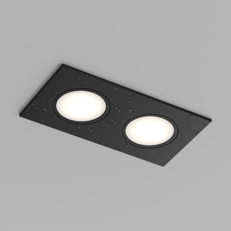 Влагозащищенный встраиваемый светильник Denkirs PORT DK3112-BK