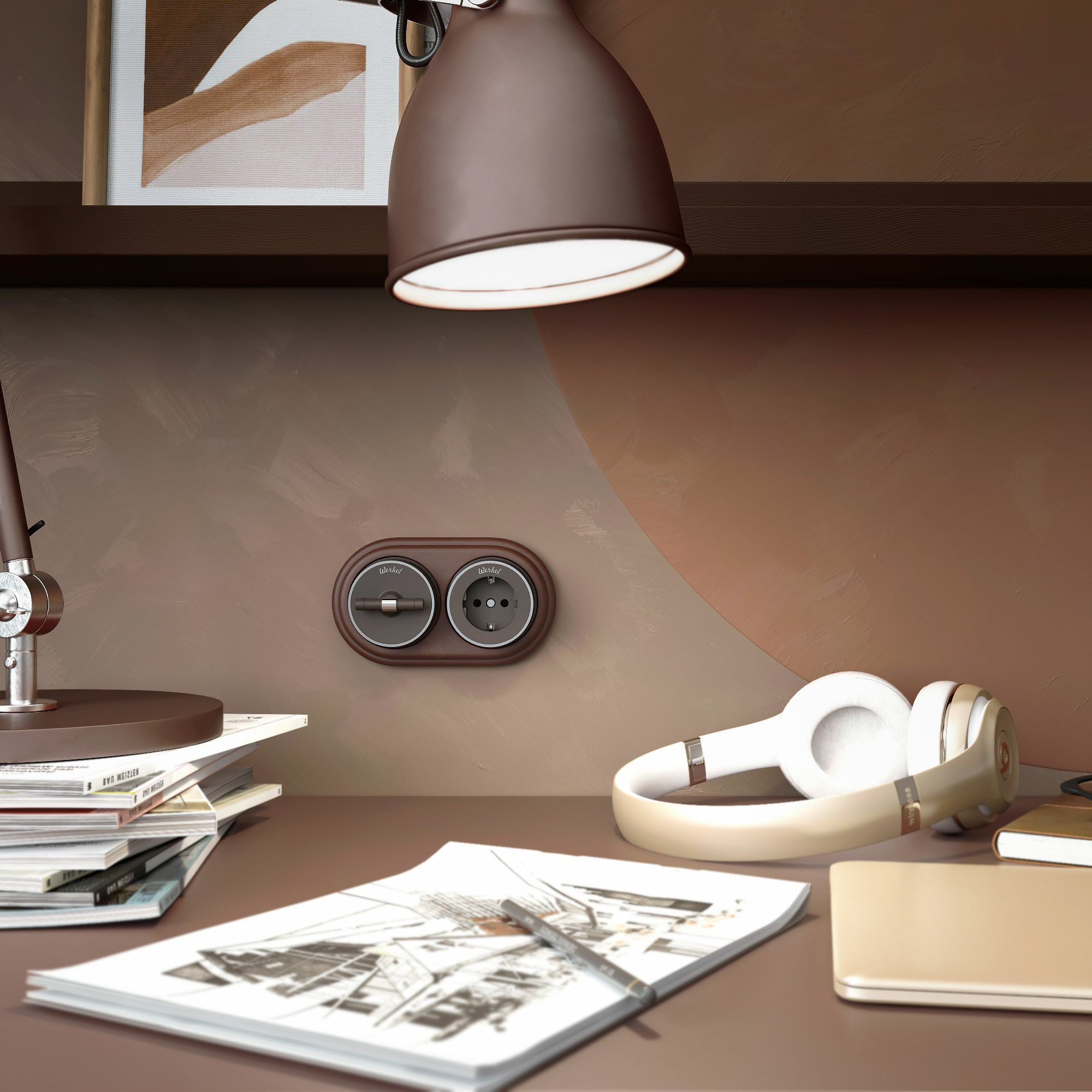 Розетка с заземлением Vintage a055927_WR