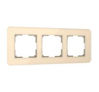 Рамка из стекла на 3 поста Elite айвори Werkel a057884_WR