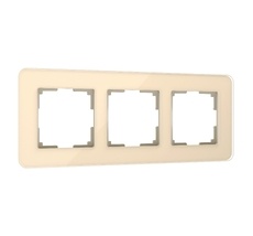 Рамка из стекла на 3 поста Elite айвори Werkel a057884_WR