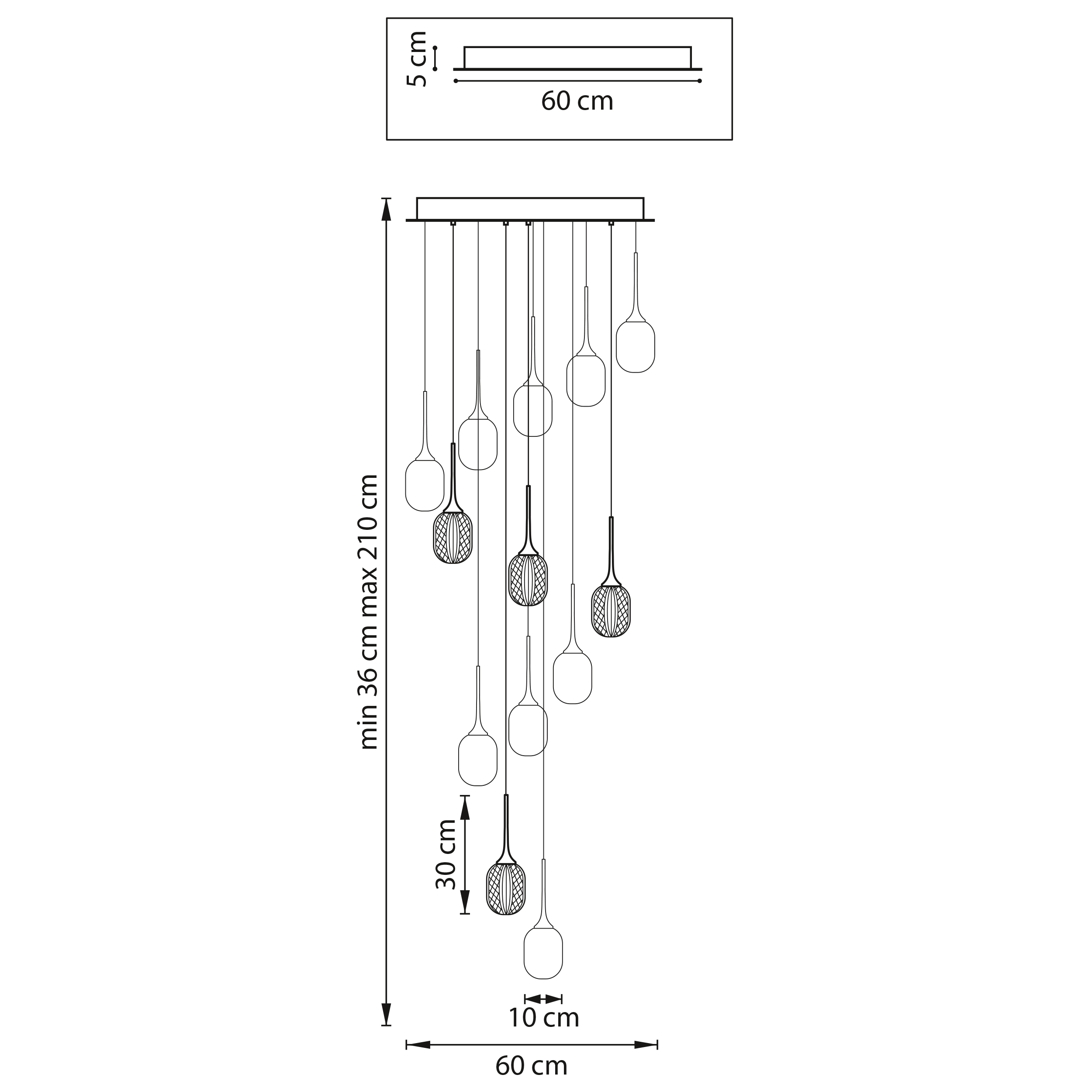 Каскадная люстра Lightstar Acrile 738131_LS