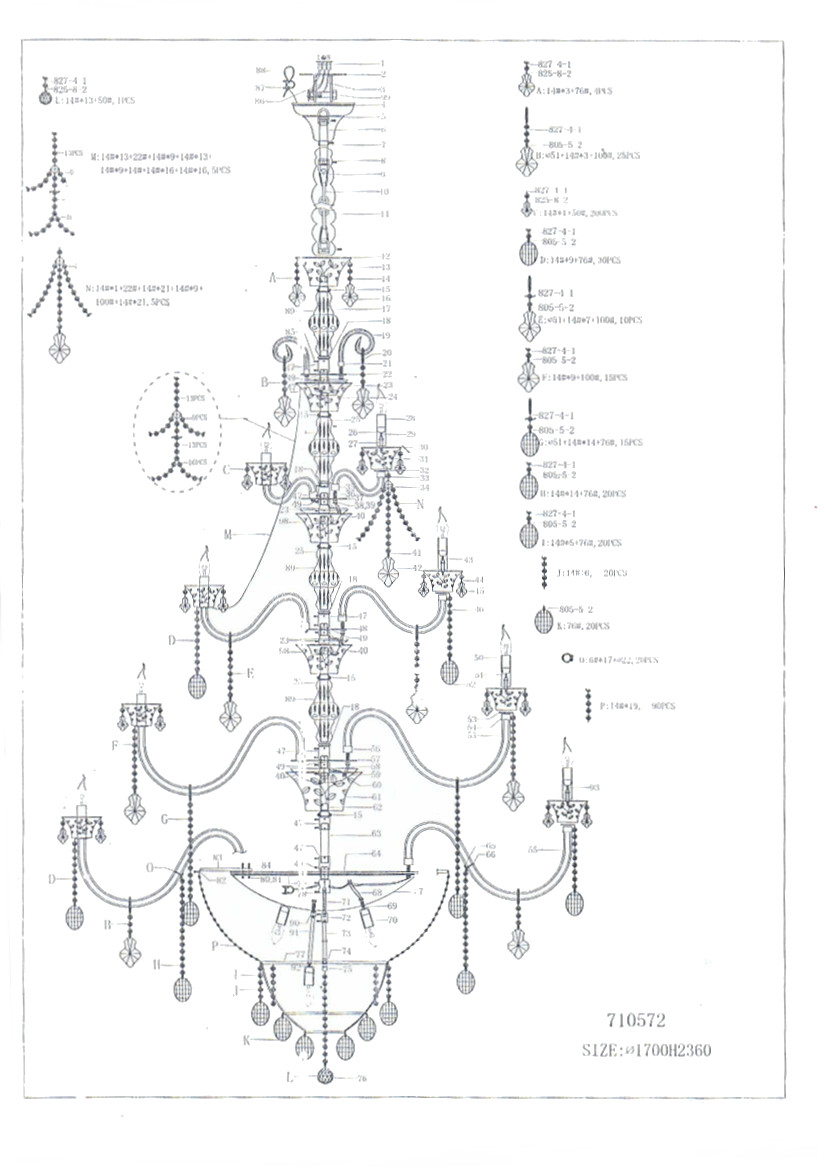 Хрустальная люстра LightStar Tesoro 710572_LS