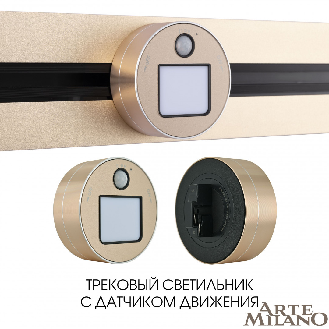 Трековый светильник Arte Milano track-sockets 380011TLS/LWS Gold