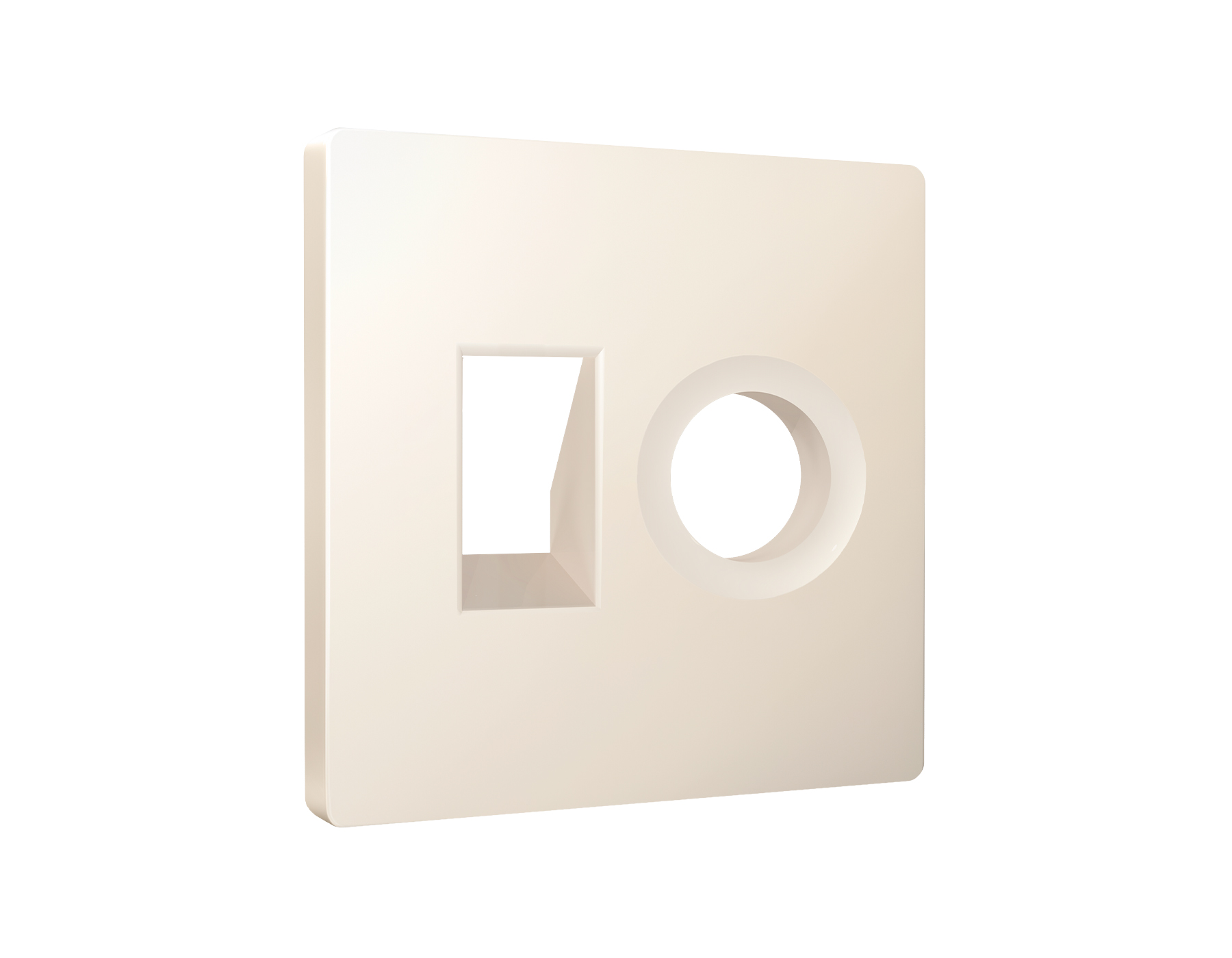 Лицевая панель ALFA для компьютерной/телефонной + TV розетки RJ-45/RJ-11 QUANT Ambrella Volt AP3325_AMB