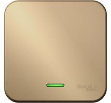 Выключатель накладной одноклавишный с подсветкой (титан) Systeme Electric BLNVA101104