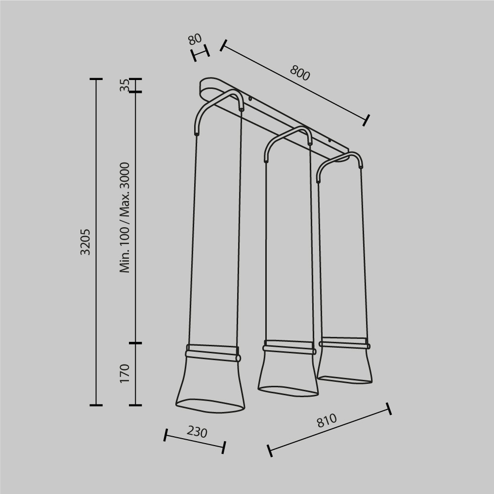 Подвесной светильник Maytoni Cabaret MOD170PL-L24BS3K_MY