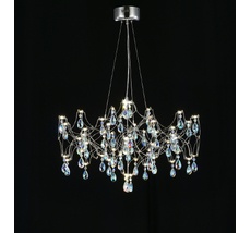 Подвесная люстра светодиодная с пультом и хрустальными подвесками K9 MyFar MR2650-57P-50CD
