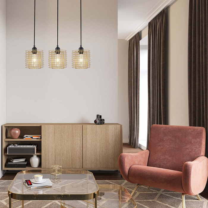 Подвесной светильник 10190/3S E27*40W Escada 10190/3S Gold_ESC