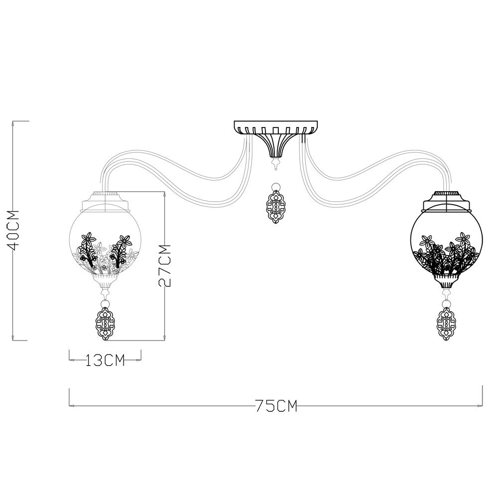 Потолочная люстра Moroccana A4552PL-8GO