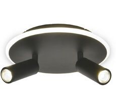 Настенно-потолочный светодиодный светильник 20046LED 20046SMA/02LED BK 28Вт, металл/акрил, черный Escada 20046SMA/02LED BK_ESC