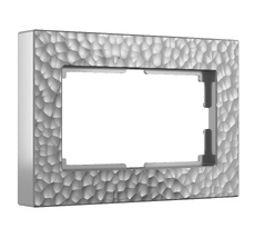 Рамка для двойной розетки (серебряный) Hummer a052534_WR
