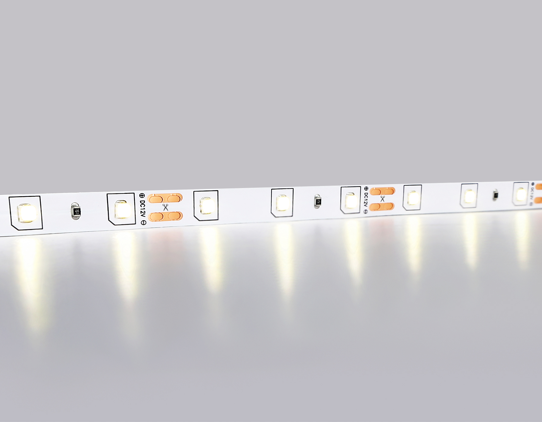 Светодиодная лента 2835 60Led, 4.8W m, 12V IP20 4500K 5m, кратность резки 50mm Ambrella Light GS GS1002_AMB