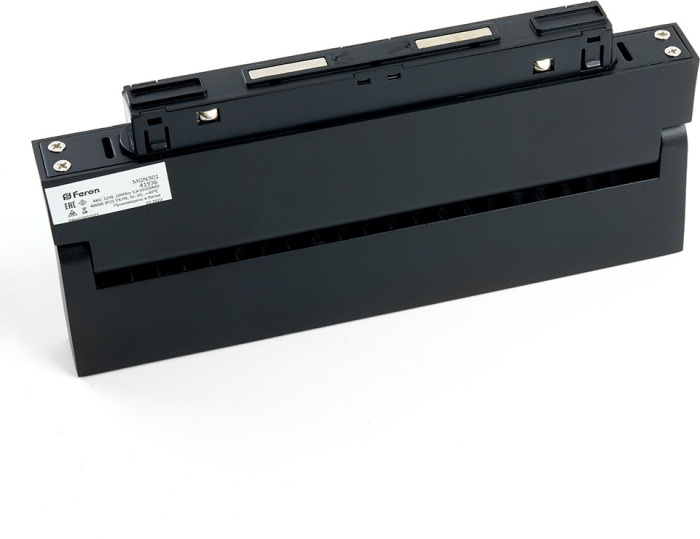 Трековый светодиодный светильник низковольтный 12W 48V черный Feron 51015_FR