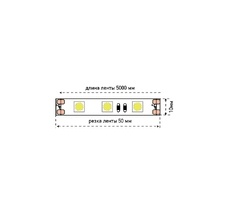 Лента светодиодная стандарт 5050, 60 LED/м, 14,4 Вт/м, 12В, IP20, Цвет: Синий 00-00009473_SW