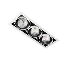 Встраиваемый светильник Ambrella light DOWCARDANO T813 BK/CH 3*12W 4200K_AMB