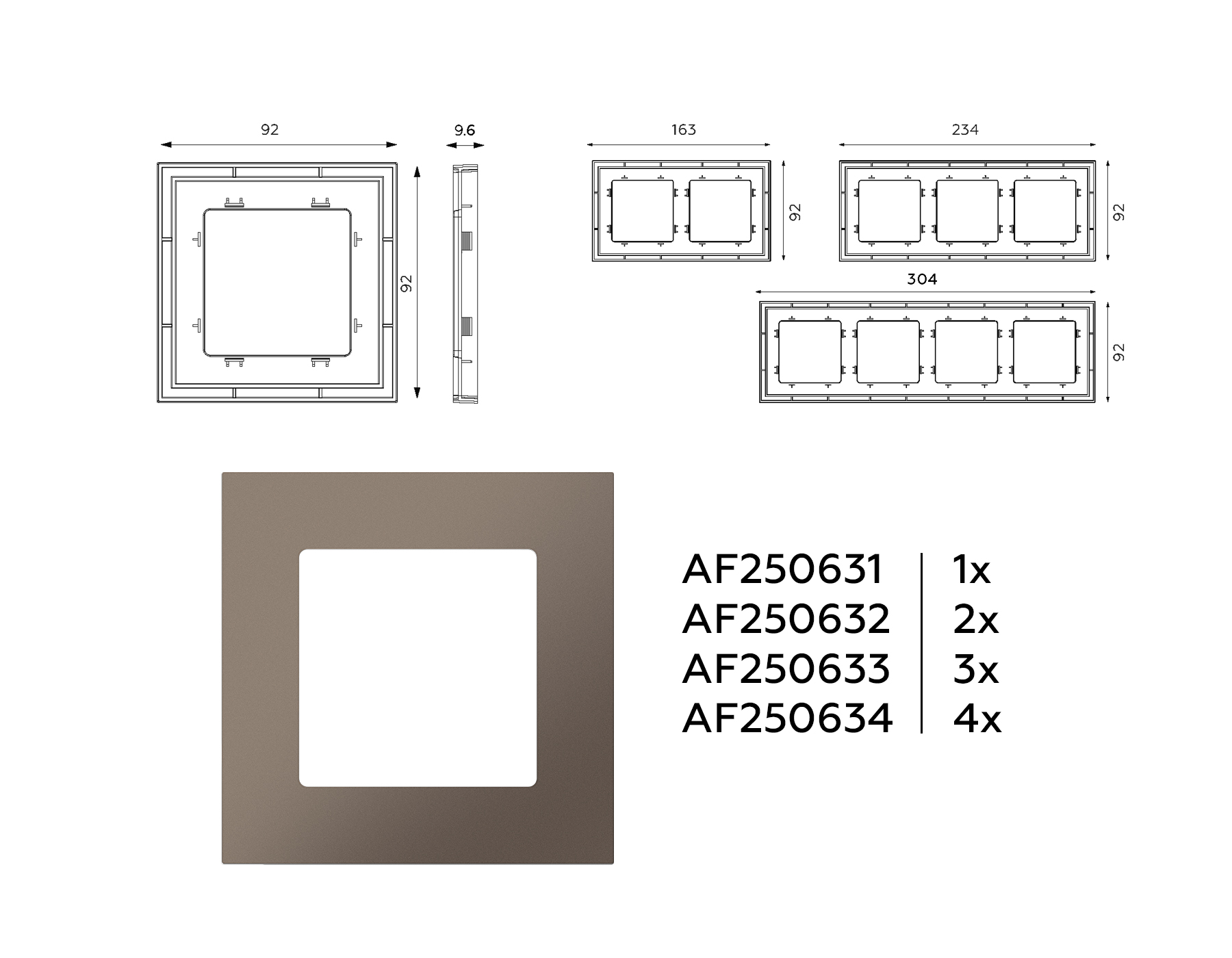 Рамка Ambrella Volt ALFA Qubi AF250631_AMB