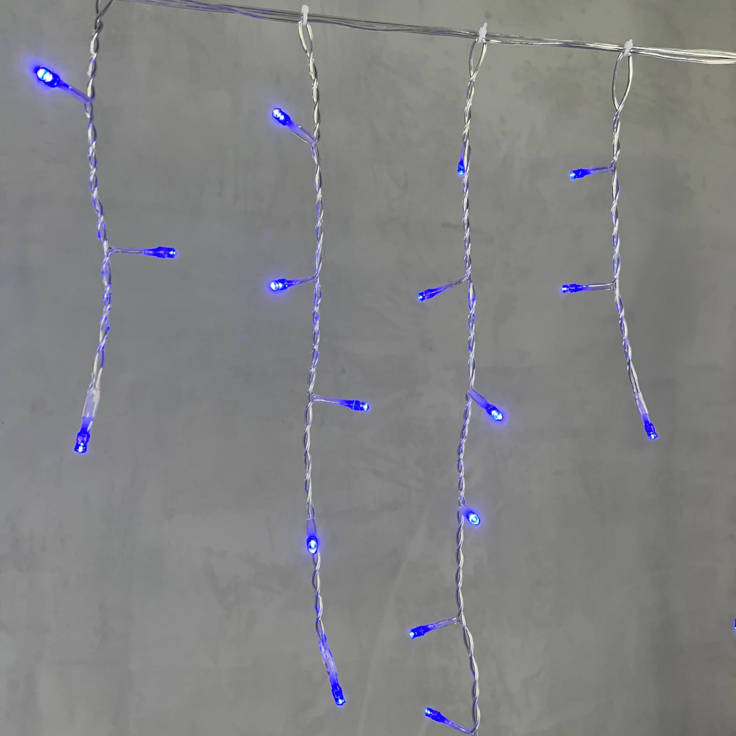 Гирлянда Бахрома 3,1 x 0,5 м Синяя 220В, 150 LED, Провод Прозрачный ПВХ, IP54 PIL150-10-2B