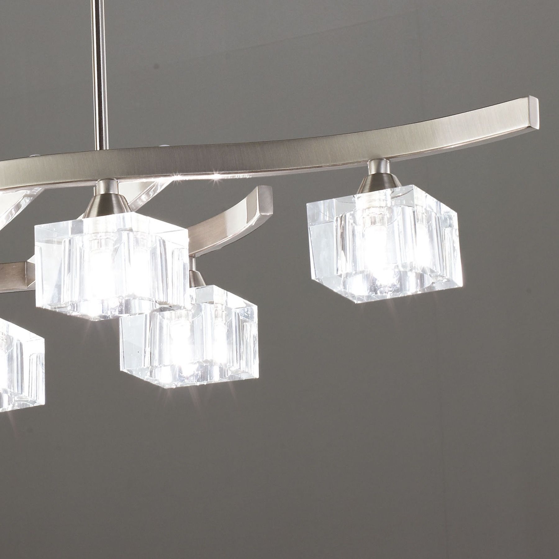 Потолочная люстра Mantra Cuadrax Nickel 1115_MN