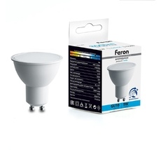 Лампа светодиодная MR16 рефлекторная диммируемая 9W 230V GU10 6400К Feron 51063_FR