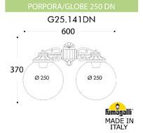 Уличный настенный светильник FUMAGALLI PORPORA G25.141.000.BYF1RDN