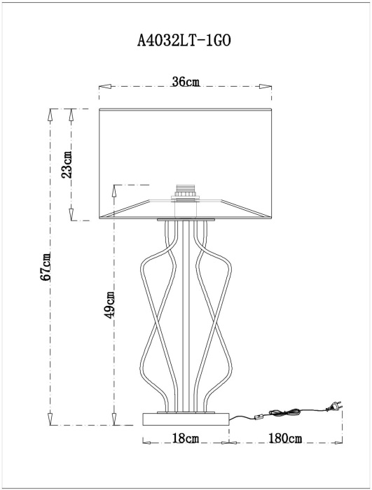 Настольная лампа ArteLamp FIRE A4032LT-1GO