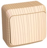 Выключатель накладной одноклавишный (сосна) Systeme Electric BA10-004D