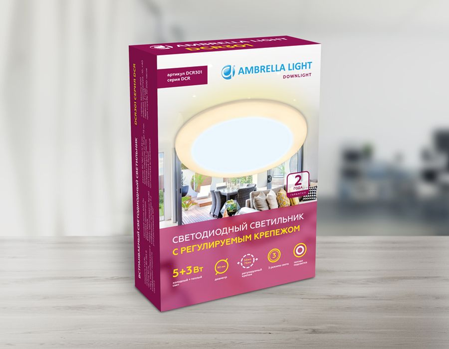 Встраиваемый светильник Ambrella light DOWNLIGHT DCR301_AMB