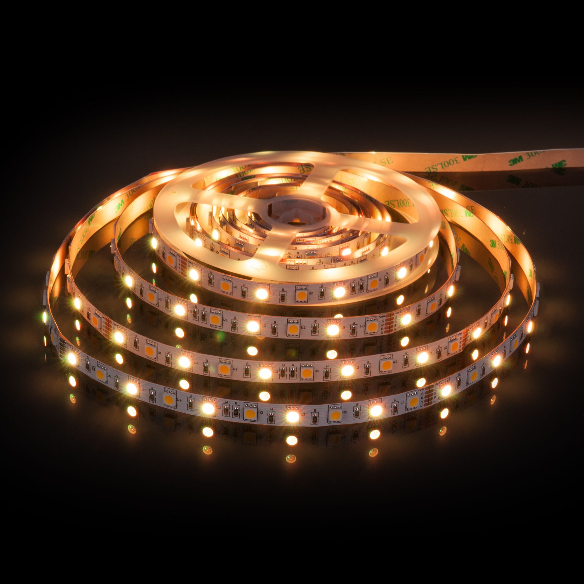 Лента светодиодная 24V 14,4W 60Led 5050+5050 IP20 MIX RGB/теплый белый, 5м a053728_ES