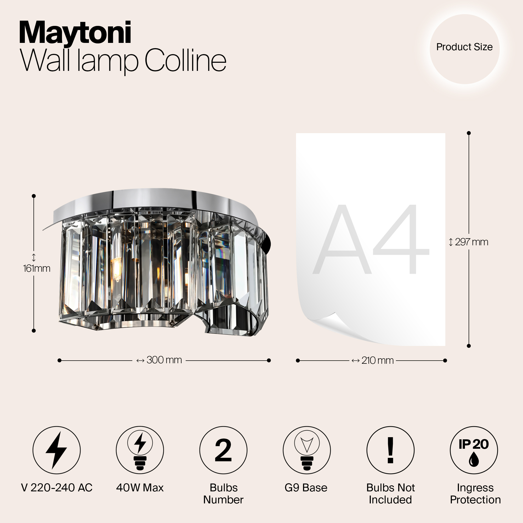 Бра Maytoni Colline MOD083WL-02CH_MY