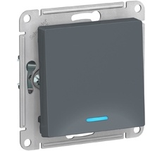 Выключатель встраиваемый одноклавишный с подсветкой (грифель) Systeme Electric ATN000713