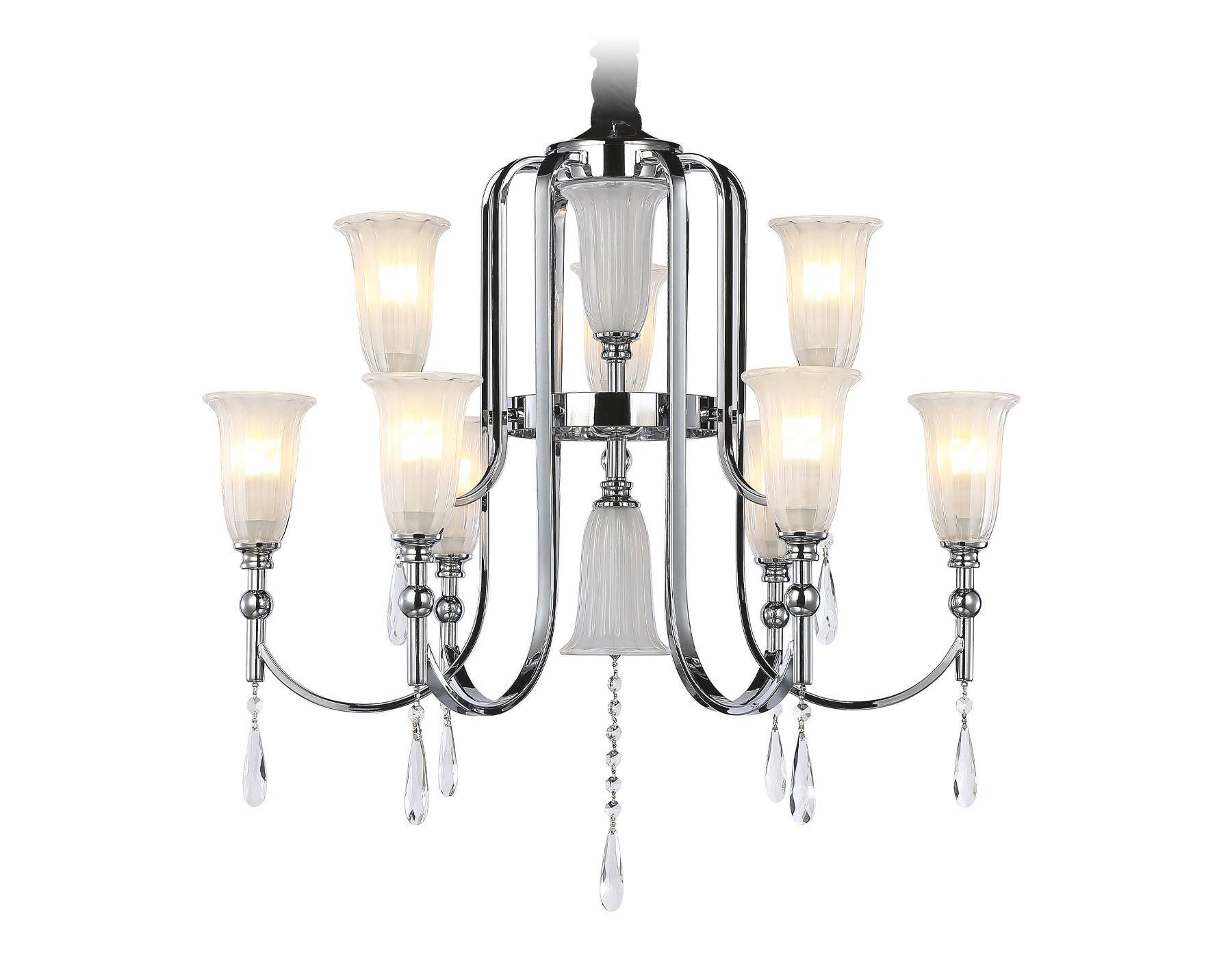 Подвесная люстра Ambrella light с хрусталем Traditional TR3249_AMB