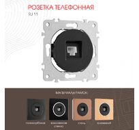 Розетка телефонная RJ11 Arte Milano 202.51-1.black