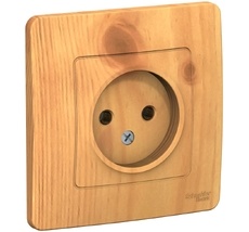 Розетка встраиваемая без заземления (ясень) Systeme Electric BLNRS000015