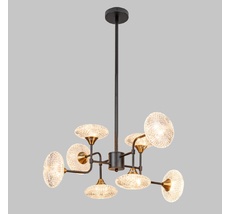 Потолочная люстра на штанге Imex MD.1232-8-P-BK+AGD_IM