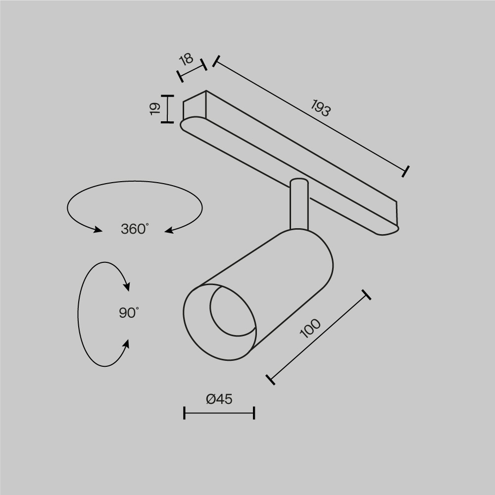 Трековый светильник Maytoni Focus TR032-4-5W3K-M-DS-BW_MY