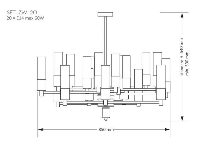 Подвесная люстра Kutek MOOD SETI SET-ZW-20(Z)