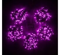 Комплект 5 Розовых Нитей LTC по 20м с Мерцанием Белого Диода, 1000 LED 03-097_BL