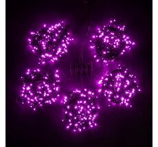Комплект 5 Розовых Нитей LTC по 20м с Мерцанием Белого Диода, 1000 LED KDD1000BLW-11-1P