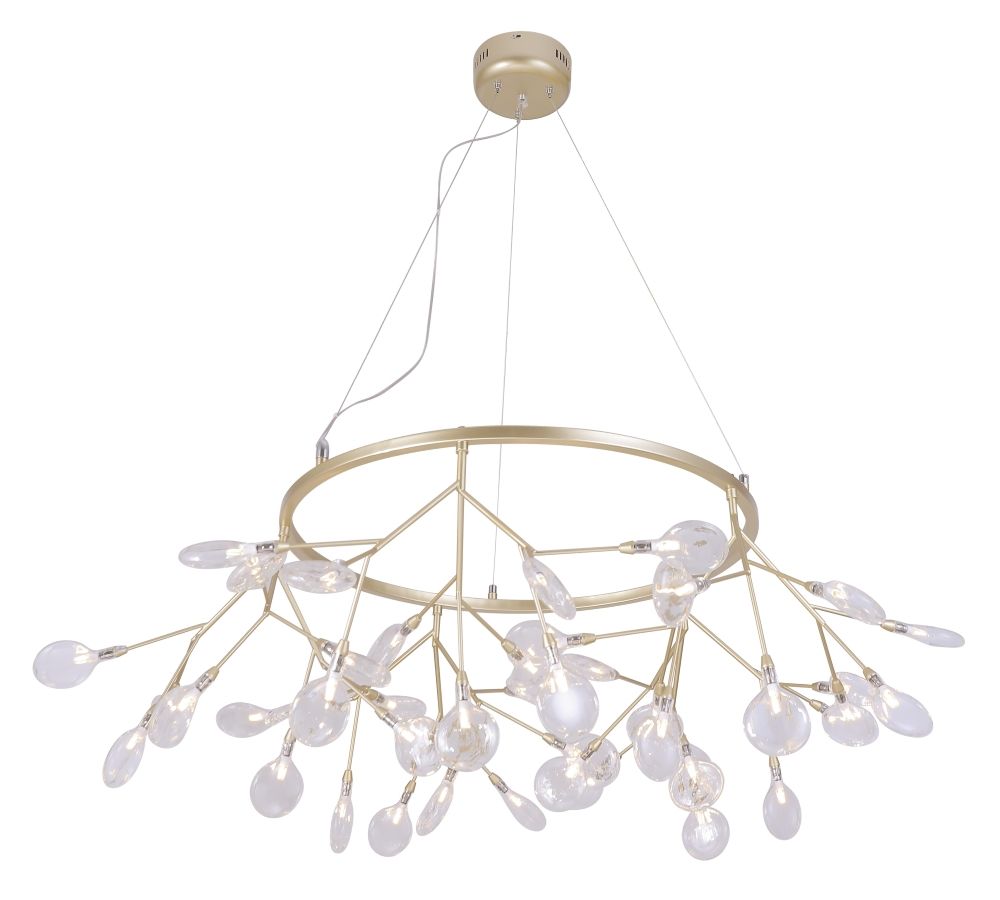 Подвесная люстра Crystallux EVITA EVITA SP45 D GOLD/TRANSPARENT_CR