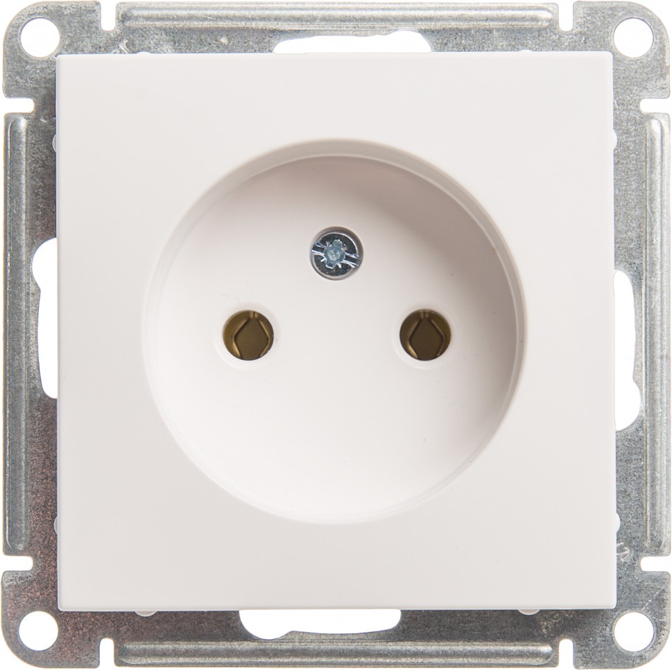 Розетка встраиваемая без заземления (белый) Systeme Electric RS16-153-1-86