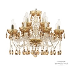 Хрустальная люстра Bohemia Ivele Crystal 5413/8+4/200 G Amber/M-1F K777_BI