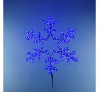 Светодиодная Снежинка 0,5м Синяя, Дюралайт на Металлическом Каркасе, IP54 13-054_BL