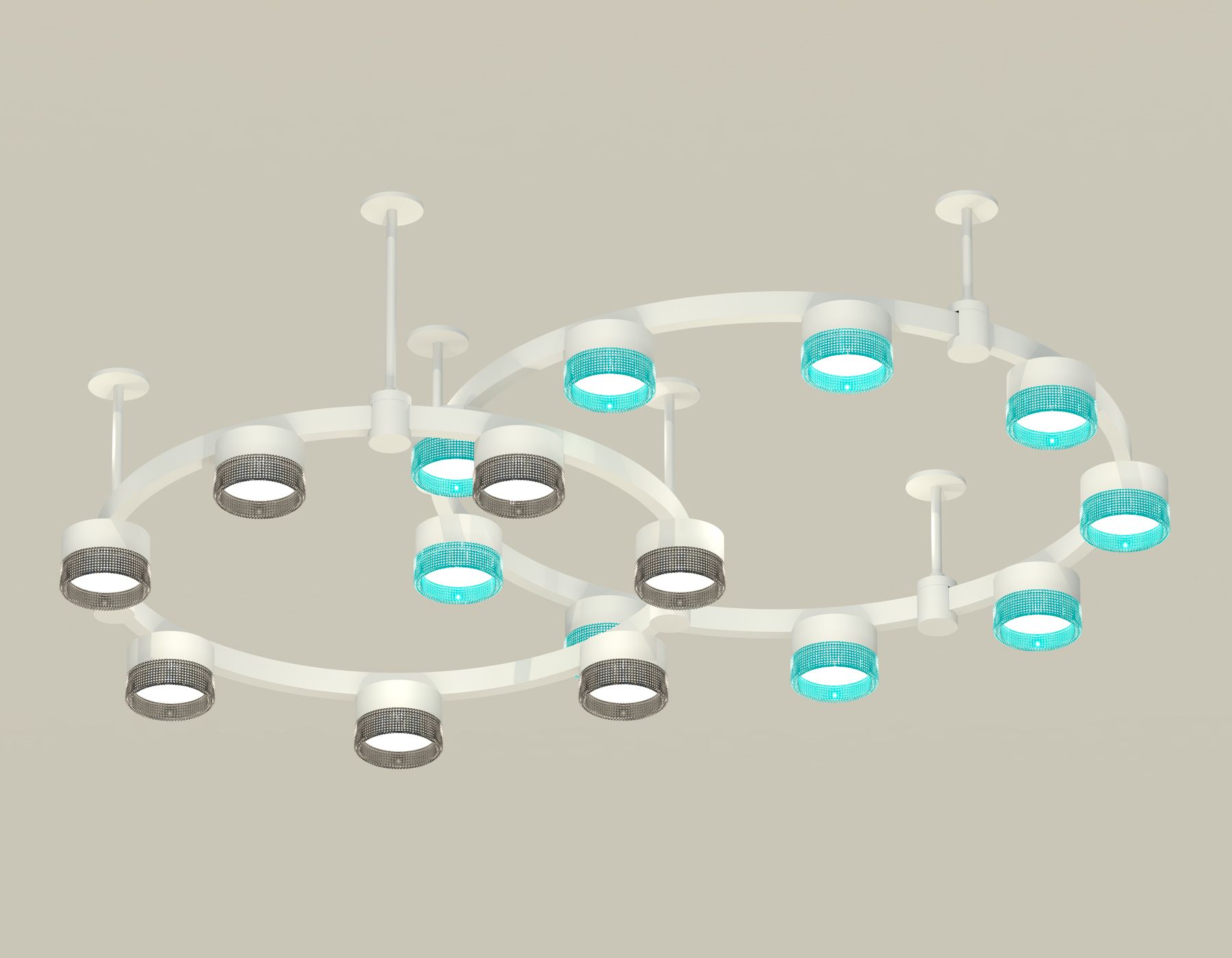 Подвесная люстра Ambrella light Techno Ring с композитным хрусталем Traditional DIY XR92211200_AMB