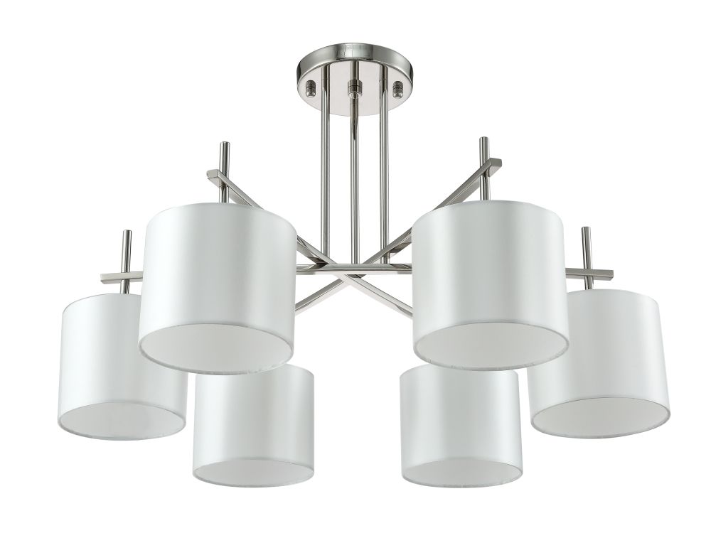 Потолочная люстра Crystallux SERGIO SERGIO PL6 NICKEL_CR