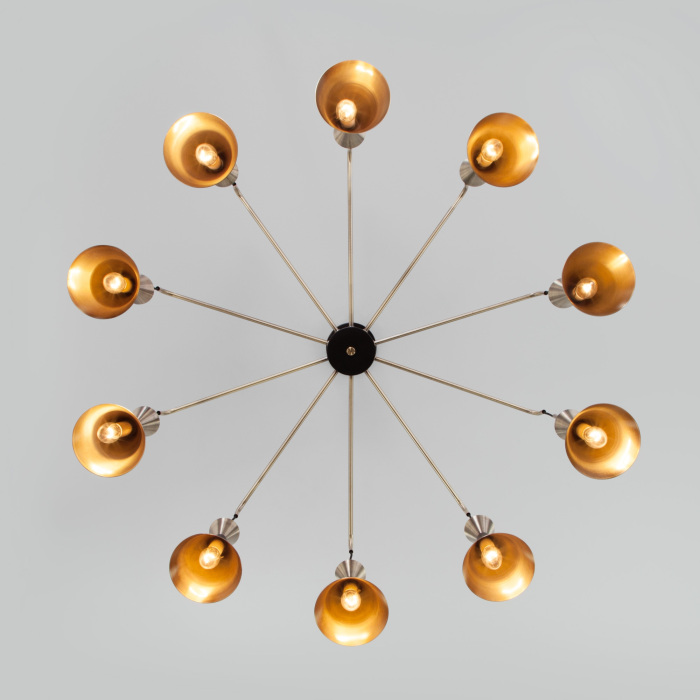 Потолочная люстра 316/10 Bogate's 316/10 латунь / черный_EU