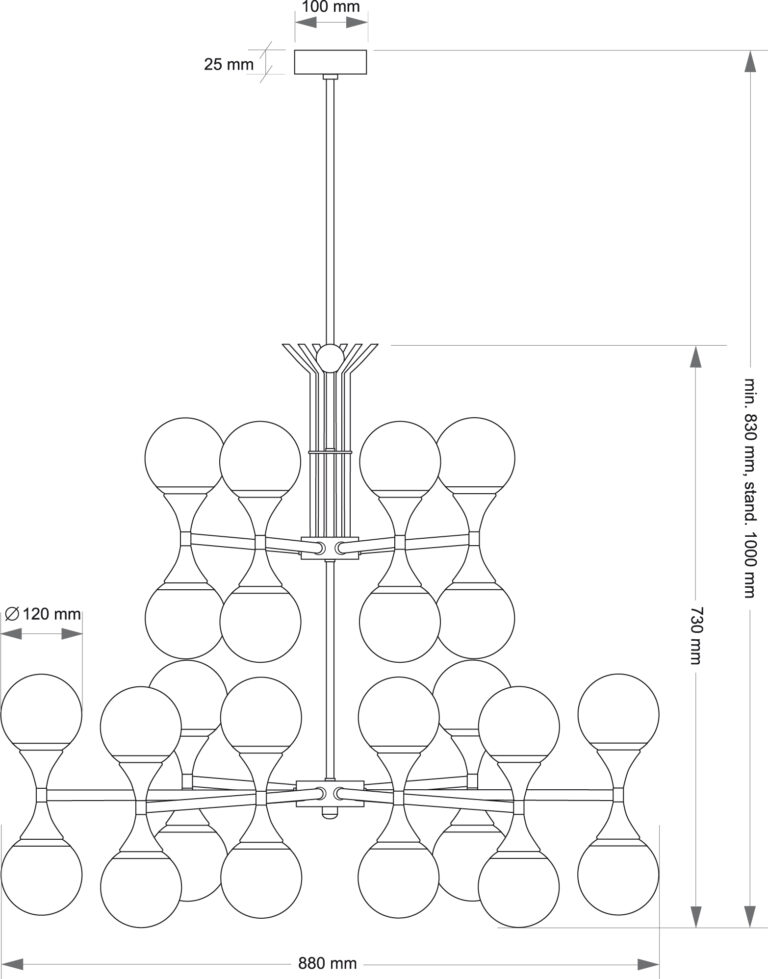 Подвесная люстра KUTEK BARI BAR-ZW-8+4(CZ)