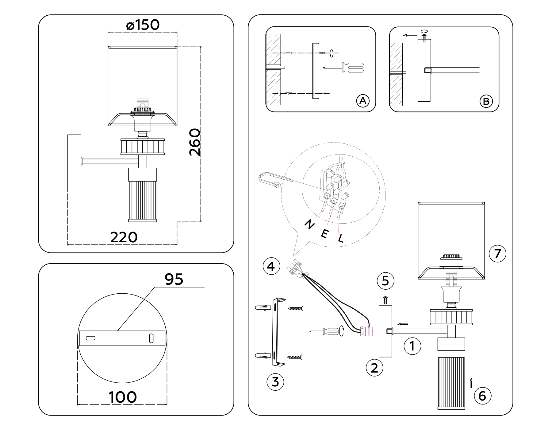 Бра Ambrella Light HIGH LIGHT Classic LH71305_AMB